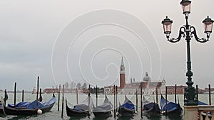 Gondola in Venice and San Giorgio Maggiore