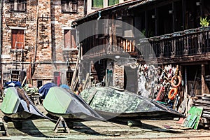 Gondola wharf in Venice