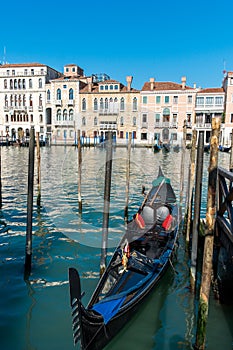 Gondolas in Canal Grande, Venice, Italy