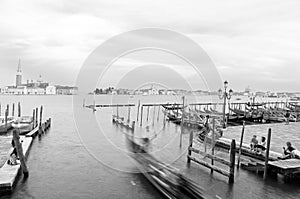 Gondolas, Canal Grande, Venice, Veneto, Venetia, Italy