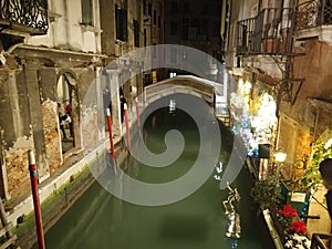 Gondolas cannal of the Venice, Italy