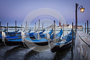 Gondolas and Church of San Giorgio Maggiore