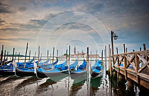 Gondolas at Grand Canal, Venice, Italy