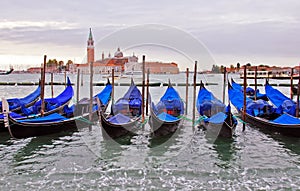 Gondolas by Saint Georgio