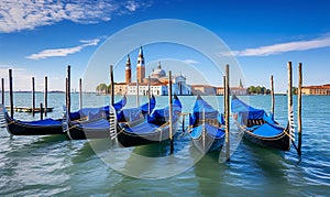 Gondolas and San Giorgio Maggiore Island