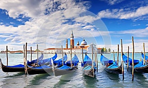 Gondolas and San Giorgio Maggiore Island