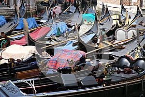 Gondolas in venice