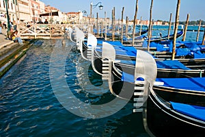 Gondolas in venice