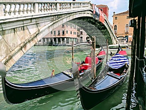 Gondolas in Venice