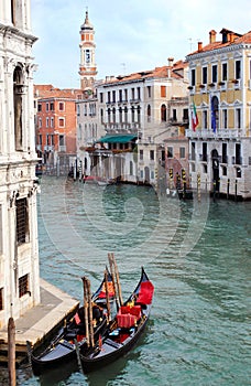 Gondolas in Venice