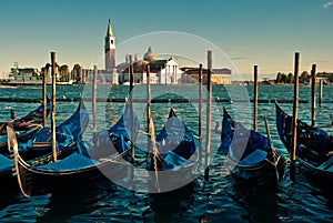 Gondolas in Venice