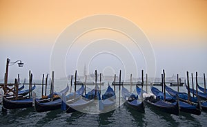 Gondolas in Venice