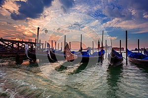 Gondolas in Venice