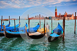 Gondolas in Venice