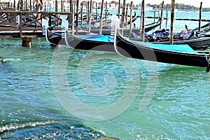 gondolas in Venice