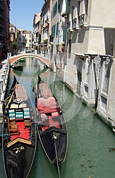 Gondolas of Venice Italy