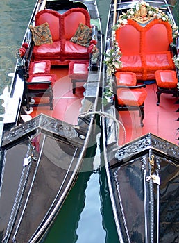 Gondolas in Venice Italy