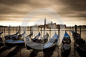 Gondolas in Venice, Italy