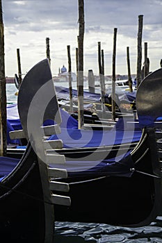 Gondolas in the Venice lagoon