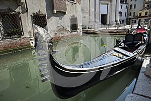 The gondolas in Venice