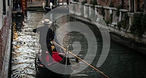 Gondolier on the canal