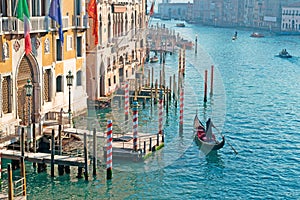 Gondolier in Grand Canal