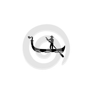 Gondolier symbol sign vector