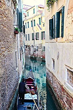 Gondolier on a Venice Canale