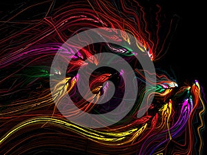 Gone fishing colorful fractal artwork