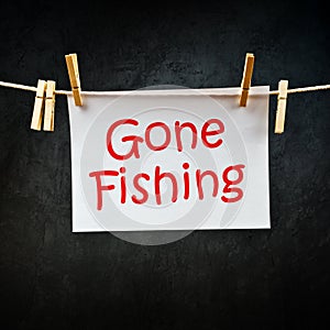 Gone fishing note