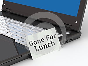 Gone for lunch concept.