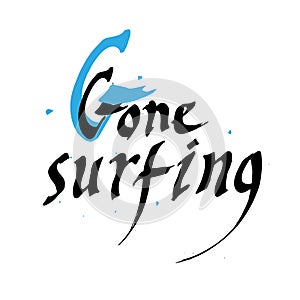 Gone surfing- gift card design