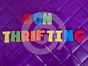 Gone thrifting message