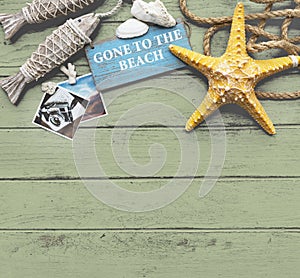 Gone to the Beach Summer Holiday Vacation Memories Concept