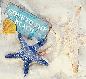 Gone to the Beach Summer Holiday Vacation Starfish Concept