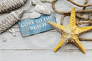 Gone to the Beach Summer Holiday Vacation Starfish Concept