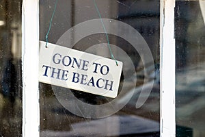 GONE TO THE BEACH Wooden Sign