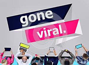 Gone Vial Popular Social Media Networking Concept