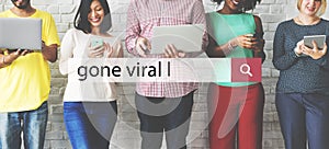 Gone Viral Cyber Connection Sharing Social Concept