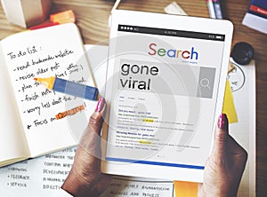 Gone Viral Online Marketing Sharing Concept