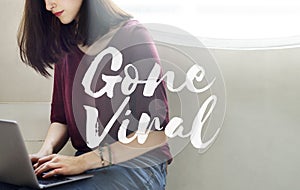 Gone Viral Social Media Networking Connection Sharing Concept