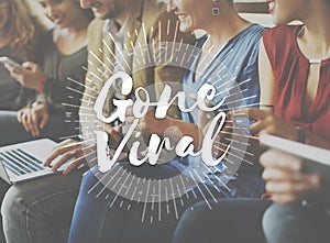 Gone Viral Social Media Networking Connection Sharing Concept