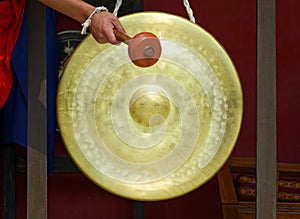 Gong in a Buddhist monastery