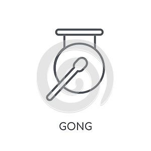 Gong linear icon. Modern outline Gong logo concept on white back