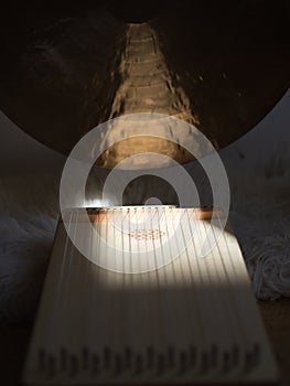 Gong and Monochorch close up sound healing instrument for ceremony