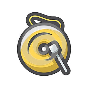 Gong musical instrument Vector icon Cartoon illustration.