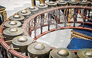 Gong Thai traditional music instrument