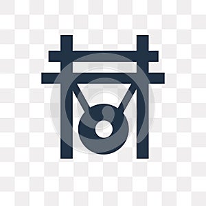 Gong vector icon isolated on transparent background, Gong trans