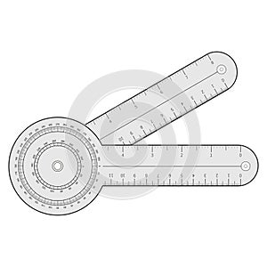 Goniometer Instrument Vector measures an Angle