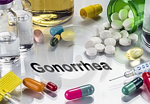 Gonorrhea, Medicines As Concept Of Ordinary Treatment, Conceptual Image